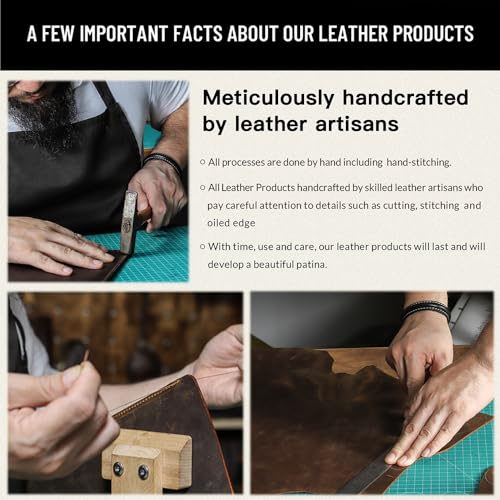 Contacts Full Grain Leather Portfolio for Men Legal Pad Padfolio Folder Binder Organizer Notepad Holder Fit 7.9" iPad and A5 Size Document - size: for A5 no Paper- Elastic