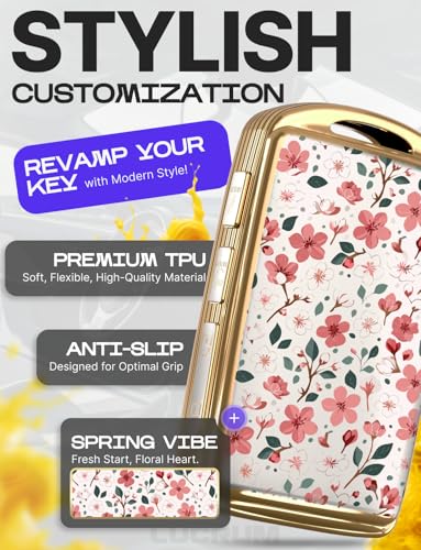 Lucrum Compatible with Mazda CX5 Key Fob Cover & Keychain - color: Spring Vibe