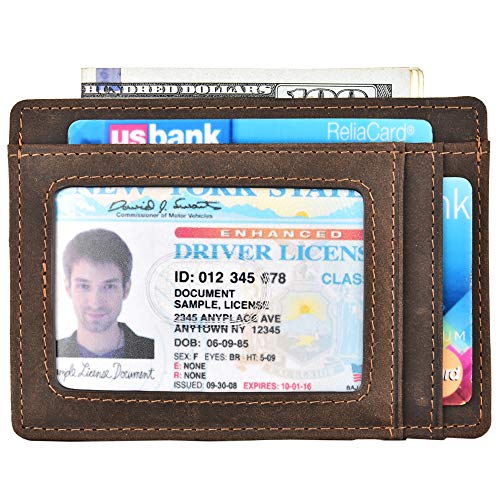 kinzd Slim Wallet RFID Front Pocket Wallet Minimalist Secure Thin Credit Card Holder
