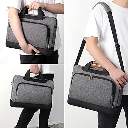 DOMISO 13.5-14 Inch Laptop Bag Business Briefcase Laptop Case Ultrabook Notebook Carrying Case Shoulderbag for MacBook Pro 14 Inch 2021 Model A2442 with M1 Pro/ M1 Max Chip & Touch ID,Grey - color: Grey / Black, size: 13.5 - 14 Inch