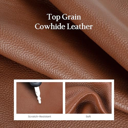 befen Leather Crossbody Bags for Women Genuine Leather Purse with RFID Card Slots Trendy Saddle Bag Womens Handbag - color: Brown