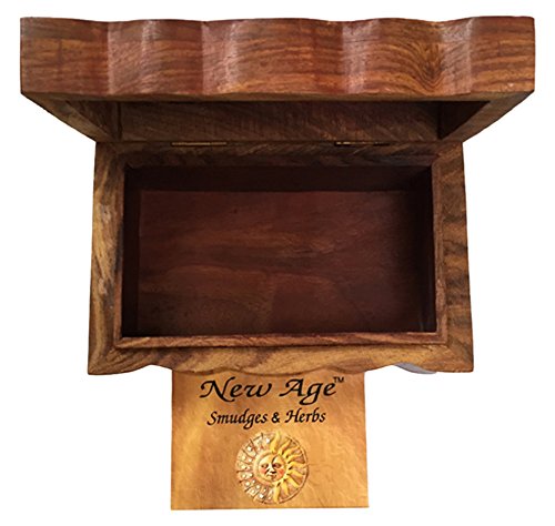 New Age Imports, Inc. GIFT IDEAS~ Tree of Life Carved Handmade Wooden Box 4 inches by 6 inches~Ideal for storing Jewelry, Coins, Tartot cards, Small Treasures, URN Box. - size: Tree of Life 4 x 6 inches