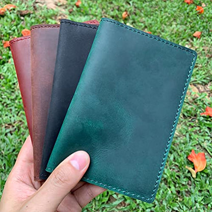 Fan&Ran Genuine Leather Journal Cover for Field Notes Notebooks, Moleskine Cahier Journal Pocket 3.5 x 5.5 Inches, Bourbon Brown - size: Pocket(3.5"x5.5")