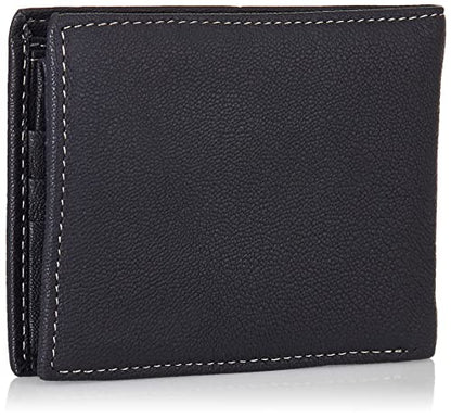 Timberland Men's Genuine Leather Passcase Security RFID Wallet - color: Navy Blue