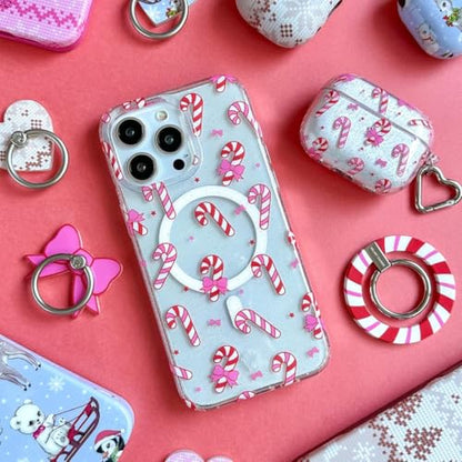 Velvet Caviar Compatible with AirPods Case 2nd and 1st Generation - Cute Protective Hard Cover for Women - Christmas Peppermint Princess - color: Peppermint Princess