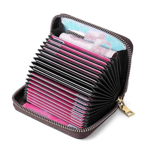 Men’s Compact Checkered Wallet – Small PU Leather Zipper Card Holder, Coin & Cash Organizer, Slim Travel Wallet (Kabao) - color: Kabao