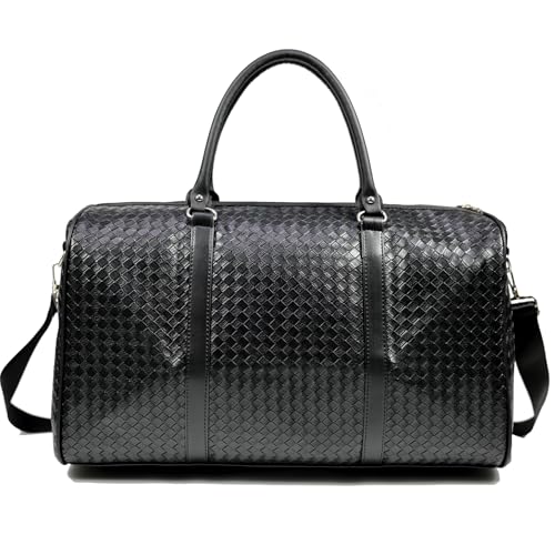 27L Small Travel Duffle Bag Weekender Bags for Women and Men with Shoe Compartment Foldable Waterproof Toiletry Bag Hospital Bags for Labor and Delivery Gym Bag (Black) - color: Black