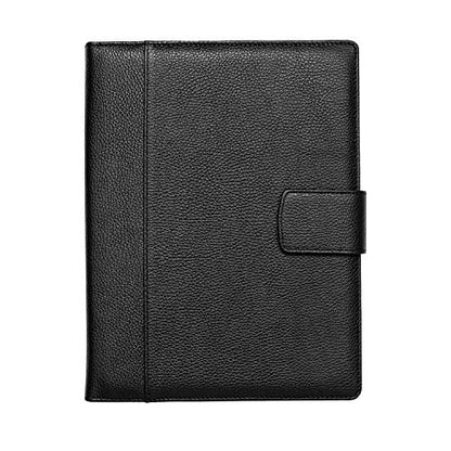 Maruse Italian Leather Executive Padfolio, Folder Organizer with Magnetic Closure and Writing Pad, Handmade in Italy, Black - color: Black