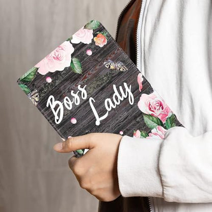 Case for Samsung Galaxy Tab A11 Plus 2025 / A9 Plus 2023 11 Inch, PU Leather Folio Case Smart Cover with Stand & Auto Wake/Sleep, Floral Quote Boss Lady - color: Floral Quote Boss Lady