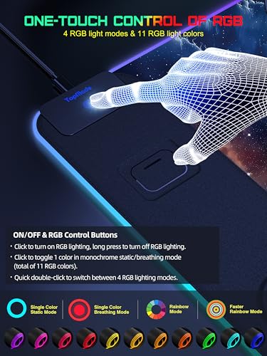 5-in-1 RGB Mouse Pad with 15W Wireless Charging, Keyboard Pad for Desk | 31.5” x 15.8” XXL Large Desk Mat, Gaming Mousepad with Ultra Smooth Surface & Non-Slip Rubber Base, Easy to Clean, Waterproof - color: Upgraded Rgb - Blue Nebula With Adapter