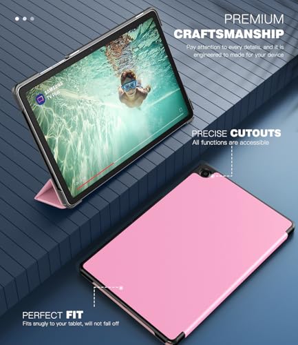 TiMOVO Case for Samsung Galaxy Tab A11+/A11 Plus 11" 2026, Flowers Pink | Fit for SM-X230/X236/X238, Slim Lightweight, Stand Hard Back Shell, Auto Wake/Sleep - color: Flowers Pink