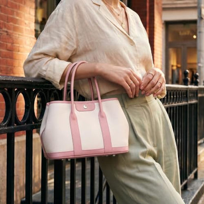 Crossbody Bag for Women Vegan Leather Top Handle Bag for Women Shouder Handbag Tote Purse with Adjustable Strap - color: A10-beige Pink