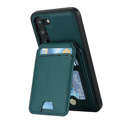 iCoverCase Wallet Case for Samsung Galaxy S23 Plus Compatible with MagSafe, Magnetic Detachable Card Slots Holder PU Leather Kickstand Wireless Charging Case (Blackish Green) - color: Blackish Green, size: Samsung Galaxy S23 Plus