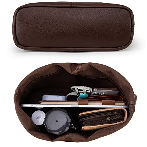 Montana West Hobo Purse for Women, Vegan Leather Shoulder Bag with Wristlet | Soft Slouchy, Magnetic Closure, Adjustable Strap and Matching Zip Wristlet; Roomy Purse for Work, Travel, Daily Use - color: Coffee