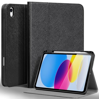 Gexmil Leather Case for iPad (A16) 11th Gen 11",iPad 10th Gen 10.9" | Genuine Leather Cover for iPad 2025 2022,Pencil Holder,Smart Folio Auto Sleep/Wake,Protective,Adjustable Stand,Black - color: Palm-Print Black