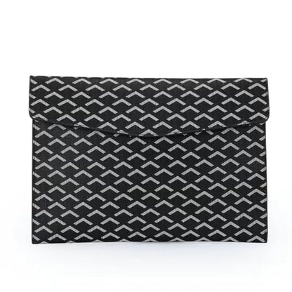 Designer A4 Padfolio Document Organizer Sleeve – Fits A4 Paper, MacBook, iPad & Tablets – Magnetic Closure, Slim & Scratch-Resistant – Ideal for Office, School, Students & Professionals (Black) - color: Black