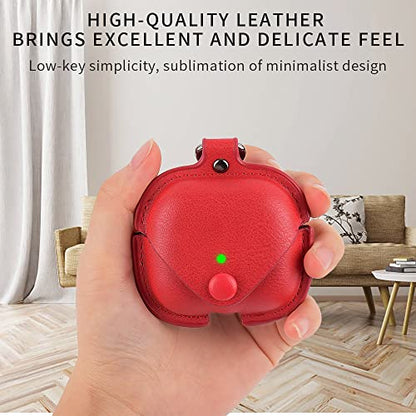 Headphones Cases for AirPods 3 Case Cover, Business PU Leather Cases Covers with Carabiner Apple AirPods (3rd Generation) Charging Case Cases - color: Red, size: AirPods 3