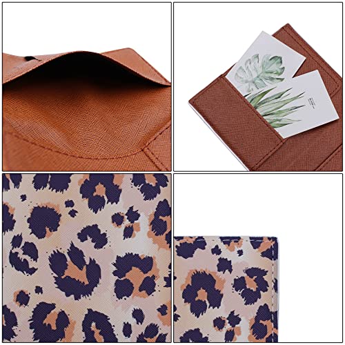 Leopard Print Passport Cover Cute PU Leather Passport Holder Slim Travel Wallet Card Case for Women Girls Kids - color: Leopard Pattern