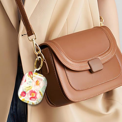 for AirPods Pro 3 Case (2025)，Cute Cover Compatible with AirPod Pro 3rd Generation with Rose Gold Keychain Headphone Cases for Women(Beautiful Flowers) - color: Beautiful flowers