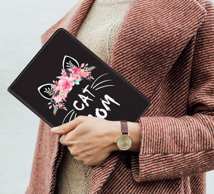 Case for Samsung Galaxy Tab S10 Lite/ S10 FE/ S9 FE 5G 10.9 Inch/ S9 11 Inch, Adjustable Stand Auto Wake/Sleep Smart Leather Cover, Floral Cat Mom - color: Floral Cat Mom