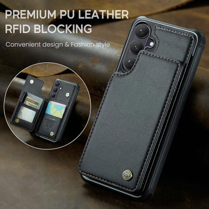 Kowauri for Samsung Galaxy S26 Case, PU Leather Wallet Case for Women Men with RFID Blocking Card Holder Slot Magnetic Closure Shockproof Protective Phone Cover for Samsung Galaxy S26 (Black) - color: Black