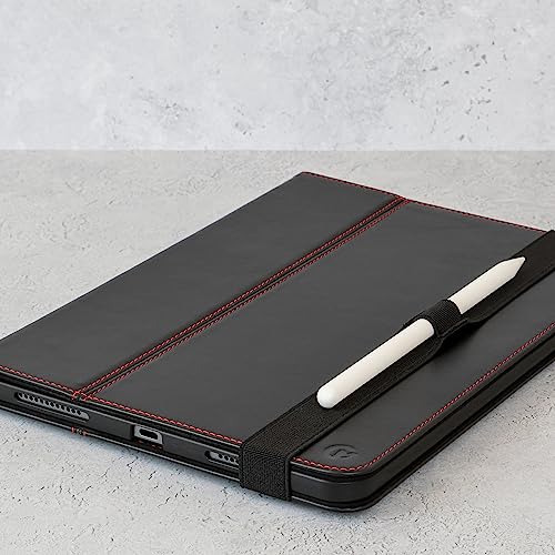 Casemade Real Leather Case Compatible with iPad 11th Gen A16 2025 / 10th Gen (2022) - Full-Grain Leather Cover, Auto Sleep/Wake, Dual Stand Position (Black) - color: Black, size: iPad 11th/10th Gen