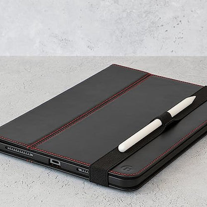 Casemade Real Leather Case Compatible with iPad 11th Gen A16 2025 / 10th Gen (2022) - Full-Grain Leather Cover, Auto Sleep/Wake, Dual Stand Position (Black) - color: Black, size: iPad 11th/10th Gen