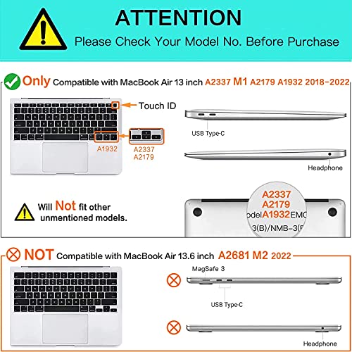 for MacBook Air 13 inch Case 2022-2018 M1,Leopard Brown | Leather Textured Hard Shell,With Keyboard Cover, Anti-Fingerprint, Anti-Scratch，Slim,Lightweight - color: Leopard Brown, size: 2018-2022 Macbook Air 13 inch M1 A2337