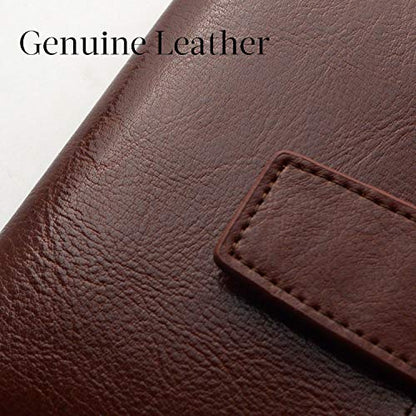 Bveyzi Small Leather Wallet for Women, RFID Bifold with ID Window | Holds 11 cards, a pull-out ID sleeve, zippered coin pocket & bill slot — fits crossbody bags and keeps everything organized - color: Coffee