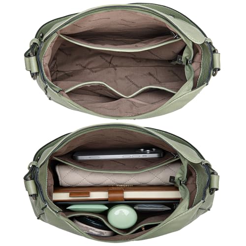 Montana West Hobo Bags for Women Top Handle Satchel Shoulder Purse Bucket Handbag - color: Guitar Strap-green