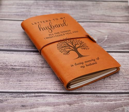ZVMIS Husband Memorial Remembrance Gift-Bereavement Gift-Refillable Travel Photo Diary Journal-Sympathy Presents for Loss of Loved One-Letters To My Husband,All The Things-In Loving Memory - style: Style34-6-letters to my husband