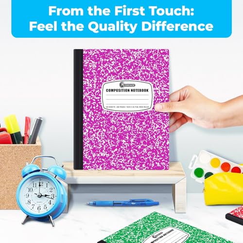 5000 Pack Composition Notebooks Bulk, Wide Ruled, Assorted Marble | Pallet of Composition Notebooks, 100 Sheets (200 Pages), 9-3/4 x 7-1/2, Bulk Supplies for School Districts, 4-7 Days Transit - size: 5000 Pack | District Pallet