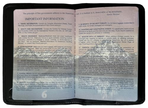 Black Basic Genuine Leather RFID Passport Cover - color: Black