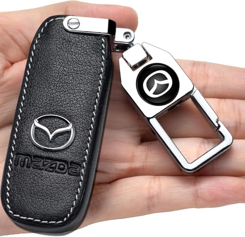 Car Key Fob Case, for Mazda 3 6 8 Miata MX-5 CX-3 CX-5 CX-7 CX-9 4 buttons car key Series Car Key Fob Case Cover Accessories (4 Button),Style B: Black - color: Style B: Black