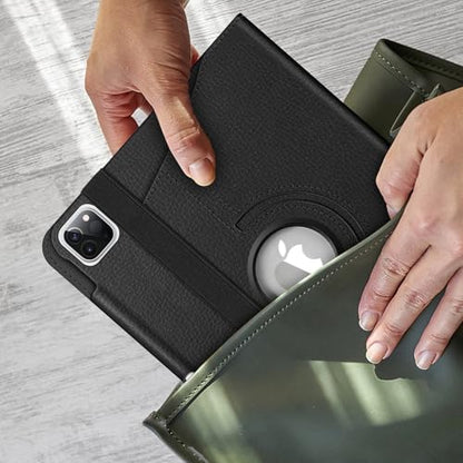 Fintie Rotating Case for iPad Pro 11-inch (4th/3rd/2nd/1st Generation) | 360° Swivel Stand, Portrait & Landscape Viewing, Shockproof Protective Cover, Pencil Holder, Auto Wake/Sleep, Black - color: Black