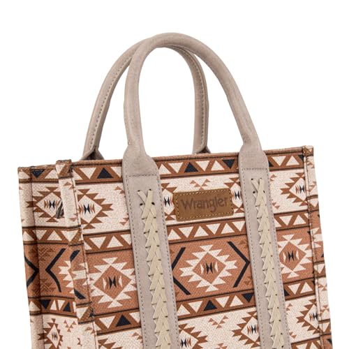 Wrangler Aztec Tote Bag for Women Boho Shoulder Purses and Handbags - color: Aztec Tan (Guitar Strap)