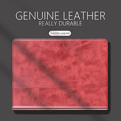 Leather Case for Samsung Galaxy Tab S7/S8 11" 2020/2022 Folio Cover | Genuine Leather Smart Protective Shell Fit X700/X706/T870/T875/T876/T878,S Pen Holder,Auto Wake/Sleep,Shockproof & Drop-Proof - color: Red, size: S7/S8 11 inch