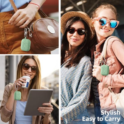Lerobo for AirPods Pro 2 Case, Soft Silicone Cover with Keychain for Women | Engraved Flower, Scratch & Dust Resistant, LED Visible, Shockproof, Compatible with Apple AirPods Pro Case Cover, Grass Green - color: Grass Green