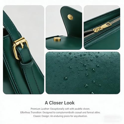 Amszke Shoulder Bag for Women Y2K Crossbody Purse PU Leather Underarm Handbag 2 Adjustable Strap for Daily Commute Travel - color: Green