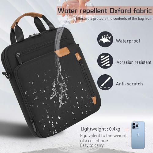 TORIBIO 13 Inch Tablet Sleeve Bag Padded Protective Travel Carrying Case | Fits 13" iPad Air M4 M3 M2, iPad Pro M5 M4 M2 M1, Samsung Galaxy Tab S9 FE+/S9+/S8+/S7 FE/S7+ 12.4" Surface Laptop Go 12.4" - color: Black, size: 12.9 Inch