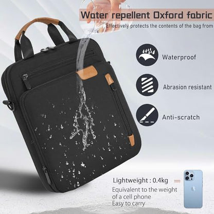 TORIBIO 13 Inch Tablet Sleeve Bag Padded Protective Travel Carrying Case | Fits 13" iPad Air M4 M3 M2, iPad Pro M5 M4 M2 M1, Samsung Galaxy Tab S9 FE+/S9+/S8+/S7 FE/S7+ 12.4" Surface Laptop Go 12.4" - color: Black, size: 12.9 Inch