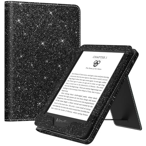 MoKo Case for 6" Kindle (11th Generation,2024/2022), Glitter Black - color: Glitter Black