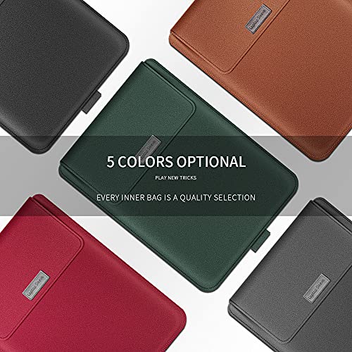 Laptop Sleeve 15-15.4-15.6" Case with Stand Compatible with Microsoft Surface Laptop 5/4/3/2 13.5", MacBook Air/Pro 13.3", PU Leather Sleeve for 15-16" Laptop Computers - Dark Blue - color: Dark Blue, size: 15-15.4-15.6 Inch