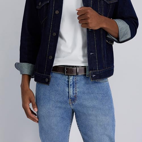 Levi's Men's Reversible Casual Jeans Belt - color: Brown/Black Logo Buckle, size: Small (30-32)