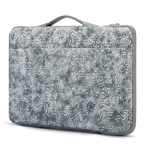 Kinmac Embossed PU Leather 360° Heavy Duty Protective Laptop Sleeve with Poacket (Totem, 15 inch-15.6 inch) - color: Totem, size: 15 inch-15.6 inch