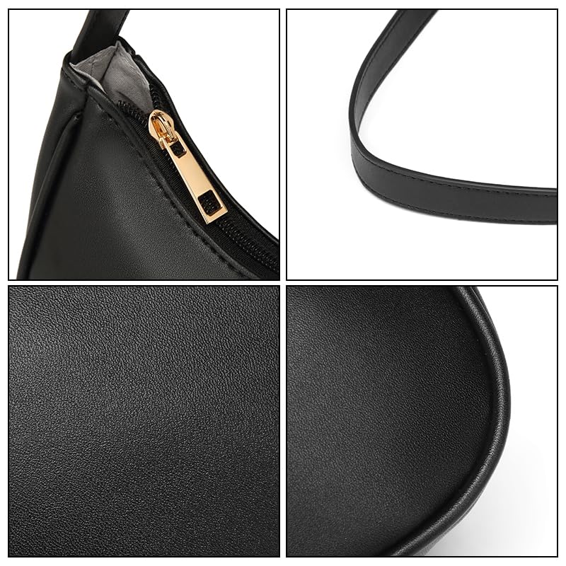 Afashor Shoulder Bags for Women Vegan Leather Hobo Sling Tote Handbag Retro Clutch Purse with Zipper Closure - color: Bronze