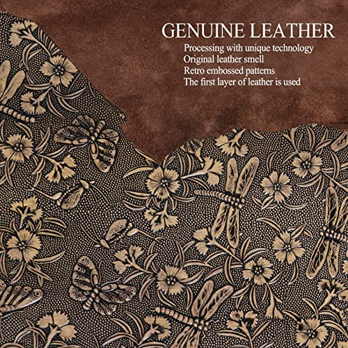 Gexmil Leather Case for iPad Air 11 Inch M4/M3/M2,10.9 Inch,Butterfly Gray | Genuine Leather Cover for iPad Air 2026/2025/2024/2022/2020,Smart Folio Pencil Holder,Protective,Adjustable Stand - color: Butterfly Pattern